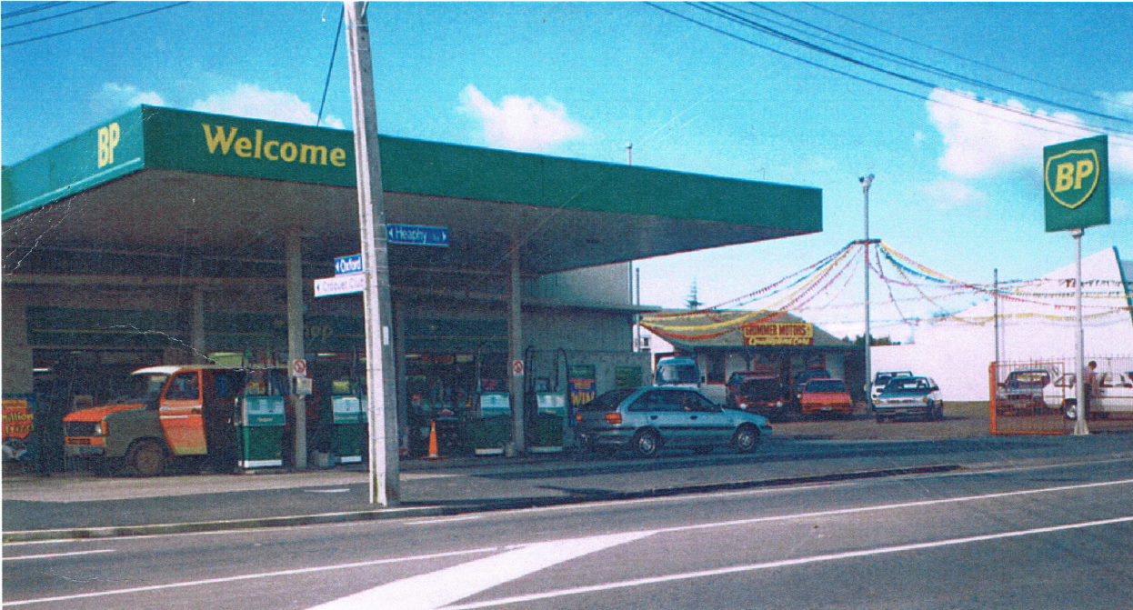 Old BP service station with the early Grimmer Motors workshop