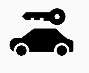 Car and key immobiliser icon
