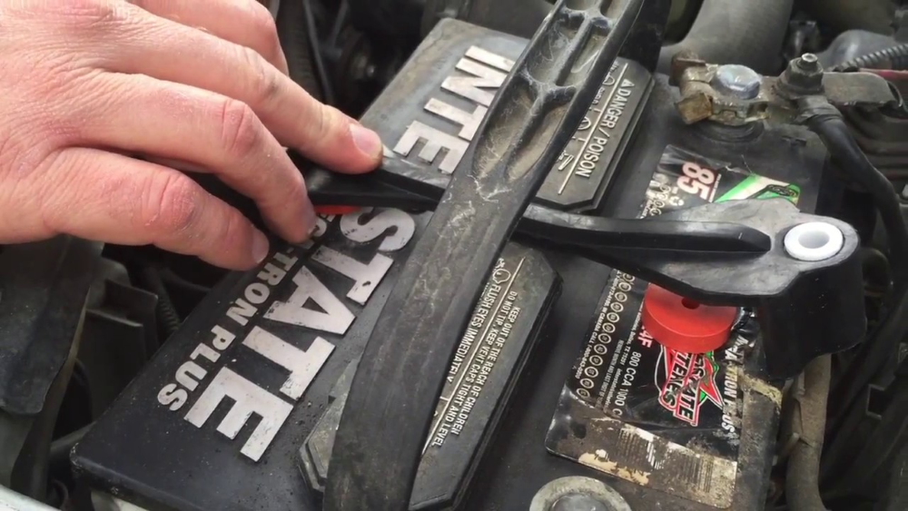 Corroded car battery terminals