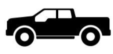 Silhouette of a pickup truck