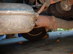 Exhaust system leak causing fumes in car