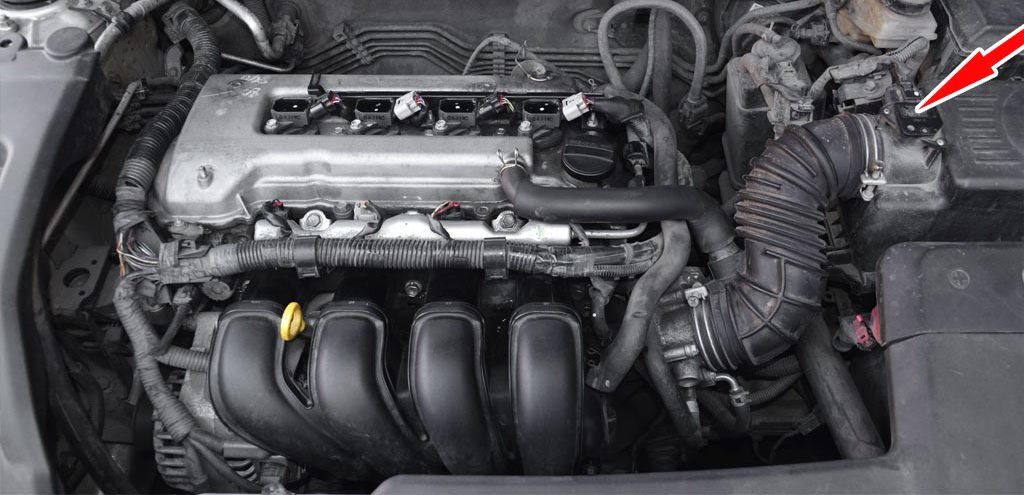 Engine Intake air temperature sensor on an engine