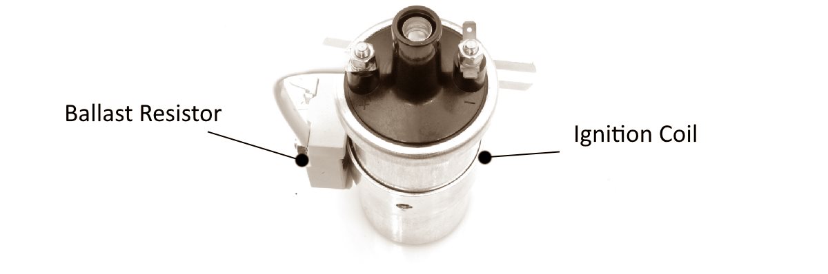 Ignition coil ballast resistor component