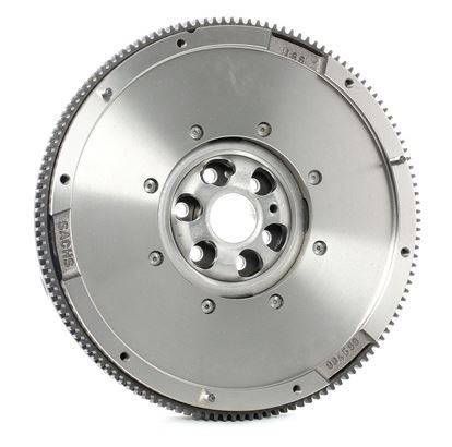 Clutch plate against a flywheel