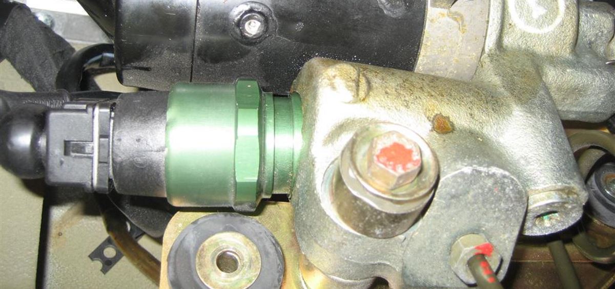 Anti-lock brake pressure switch removed for replacement