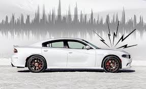 White car emitting sound waves while driving
