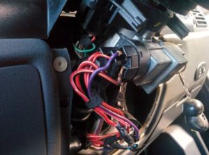 Electronic ignition distributor fitted to a car engine