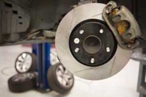 Brake bleeding to remove air from brake lines