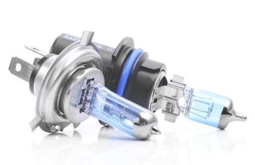 Inside a car halogen light