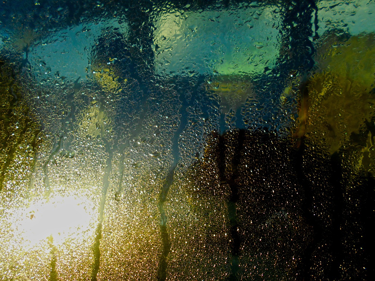 Condensation fogging the inside of a car windscreen
