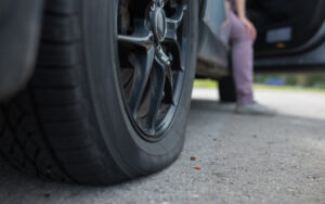 Comparison of correctly inflated and under-inflated tyres